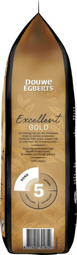 Douwe Egberts Excellent Gold Koffiebonen - 5/9 Intensiteit - 4 X 1kg -Veilige Voedselwinkel 362x1200