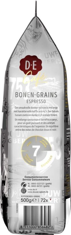 Douwe Egberts D.E Café Espresso Koffiebonen - Intensiteit 7/9 - 4 X 500 Gram -Veilige Voedselwinkel 364x1200 13