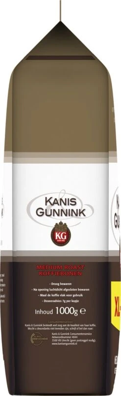 Kanis & Gunnink Medium Roast Koffiebonen - 4 X 1000 Gram - Voordeelverpakking -Veilige Voedselwinkel 369x1200