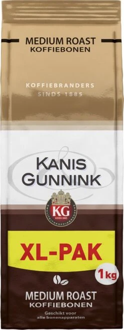 Kanis & Gunnink Medium Roast Koffiebonen - 4 X 1000 Gram - Voordeelverpakking -Veilige Voedselwinkel 451x1200 1
