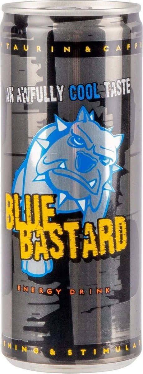 Energy Drink Blue Bastard | Tray 24 Blikjes Van 25cl 2 Energy Drink Blue Bastard | Tray 24 Blikjes Van 25cl
