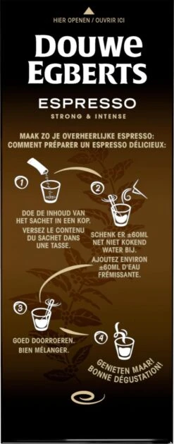 Douwe Egberts Espresso Sticks Oploskoffie - 6 X 25 Zakjes -Veilige Voedselwinkel 471x1200