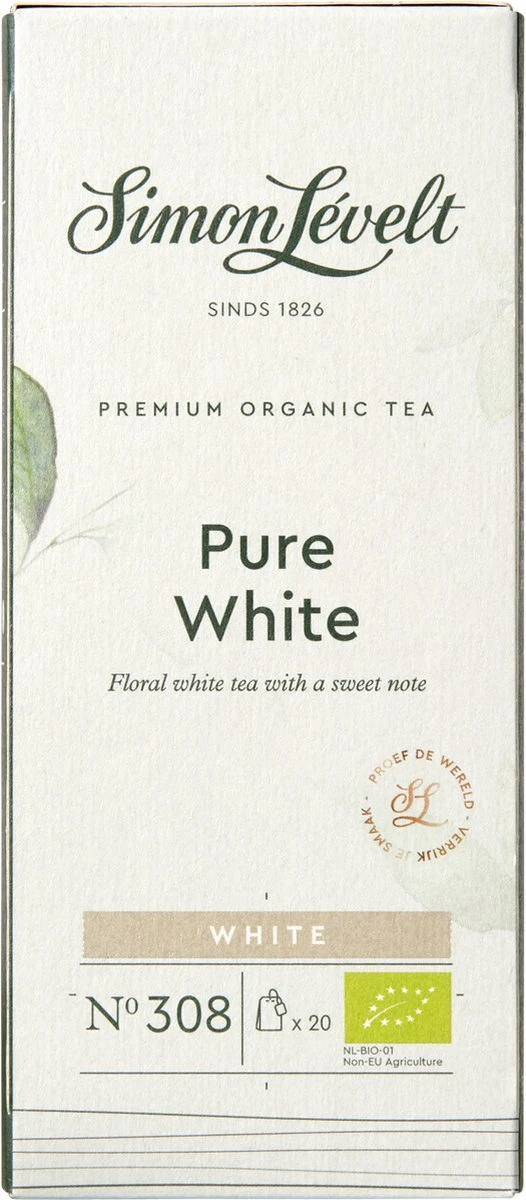 Simon Lévelt | Pure White Premium Organic Tea - 20 Theezakjes 3 Simon Lévelt | Pure White Premium Organic Tea - 20 Theezakjes
