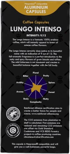 Gran Maestro Italiano - Lungo Intenso - Koffiecups - Nespresso Compatibel Capsules - Krachtige Smaak - 6 X 20 Cups -Veilige Voedselwinkel 547x1200 2