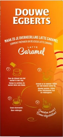 Douwe Egberts Verwenkoffie Latte Caramel Oploskoffie - 5 X 8 Zakjes -Veilige Voedselwinkel 559x1200 1