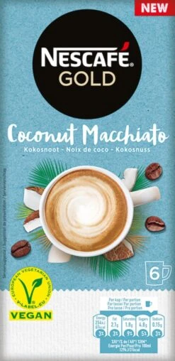 Nescafé Gold Coconut Macchiato Oploskoffie - 6 Doosjes à 6 Zakjes -Veilige Voedselwinkel 583x1200 1