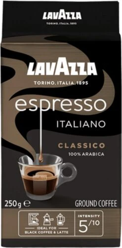 Lavazza Espresso Italiano Classico Gemalen / Filterkoffie - 8 X 250 Gram -Veilige Voedselwinkel 592x1200 3