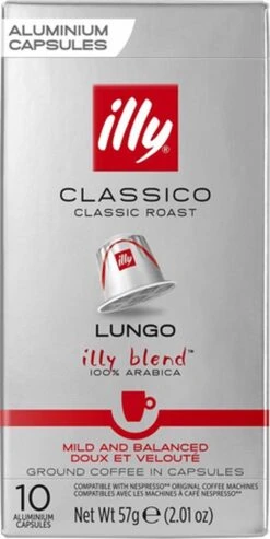 Illy Lungo Classico Koffiecups - Intensiteit 5/9 - 10 X 10 Capsules -Veilige Voedselwinkel 601x1200
