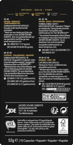 L'OR Espresso Forza Koffiecups - Intensiteit 9/12 - 10 X 10 Capsules 14 L'OR Espresso Forza Koffiecups - Intensiteit 9/12 - 10 X 10 Capsules -Veilige Voedselwinkel 606x1200