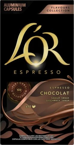 L'OR Espresso Chocolat Koffiecups - 10 X 10 Capsules -Veilige Voedselwinkel 612x1200