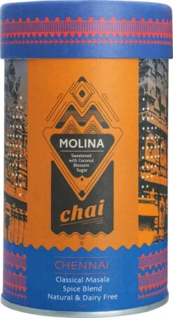 Molina Chennai Vegan Chai 300 Gram - Thee Extract - 30 Koppen Per 300 Gram -Veilige Voedselwinkel 652x1200 1