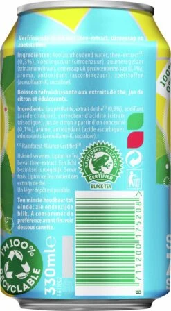 Lipton Ice Tea Sparkling Zero - 48 X 330 Ml - Ijsthee In Blik - Voordeelverpakking -Veilige Voedselwinkel 662x1200