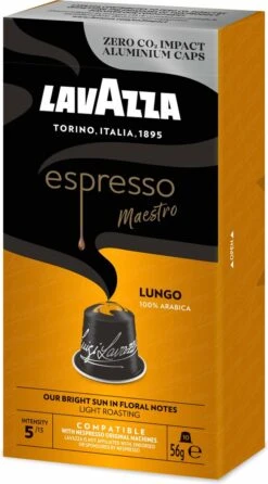 Lavazza Espresso Lungo - Aluminium Nespresso Capsules - 10 Stuks -Veilige Voedselwinkel 664x1200