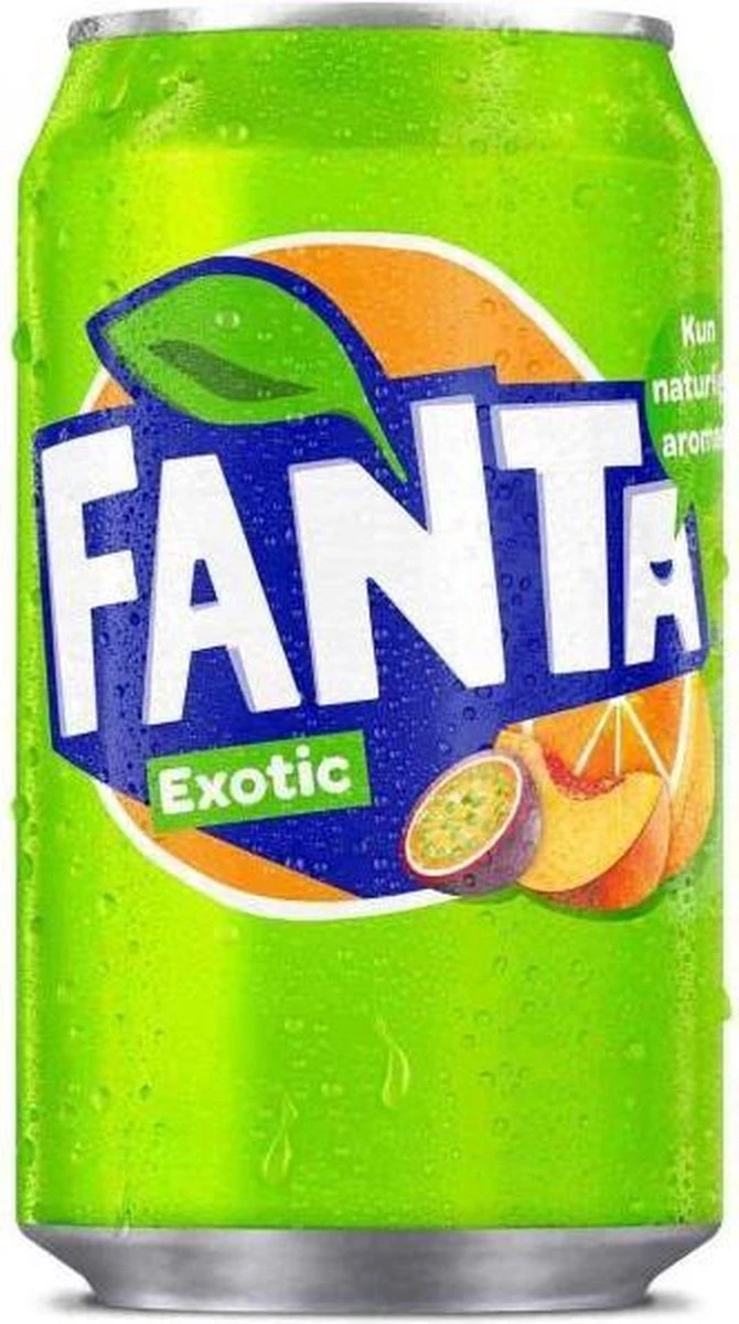 Fanta Exotic Blikjes 33cl Tray 24 Stuks Frisdrank 5 Fanta Exotic Blikjes 33cl Tray 24 Stuks Frisdrank - Afbeelding 3