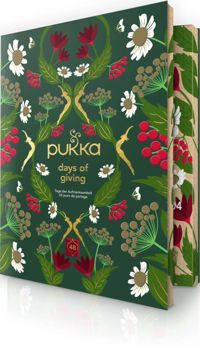 Pukka Thee Hardcover Biologische Kerst Adventskalender 2022, Perfect Als Kerstcadeau - 48 Zakjes - 1 Kalender 7 Pukka Thee Hardcover Biologische Kerst Adventskalender 2022, Perfect Als Kerstcadeau - 48 Zakjes - 1 Kalender - Afbeelding 5