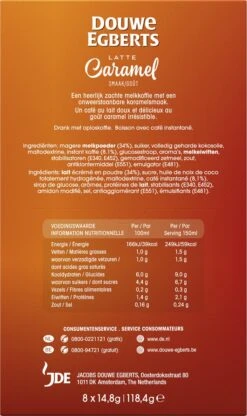 Douwe Egberts Verwenkoffie Latte Caramel Oploskoffie - 5 X 8 Zakjes -Veilige Voedselwinkel 713x1200 3