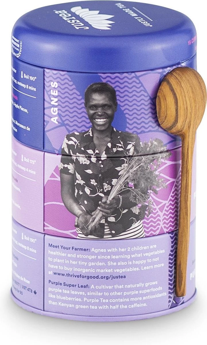 Trio Purple Tea-Justea-Biologisch-Losse Thee-Paarse Thee-Theekado 4 Trio Purple Tea-Justea-Biologisch-Losse Thee-Paarse Thee-Theekado - Afbeelding 2