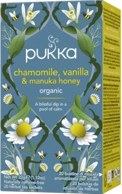 Pukka Chamomile Vanille & Manuka Honing Thee -Veilige Voedselwinkel 757x1200