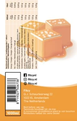 Fitcy | Koffiesiroop | Salted Caramel | Barista Syrup | Zero | Vegan | Vetvrij | Suikervrij | Keto-vriendelijk | Koffie | Siroop | 1L -Veilige Voedselwinkel 764x1200 2