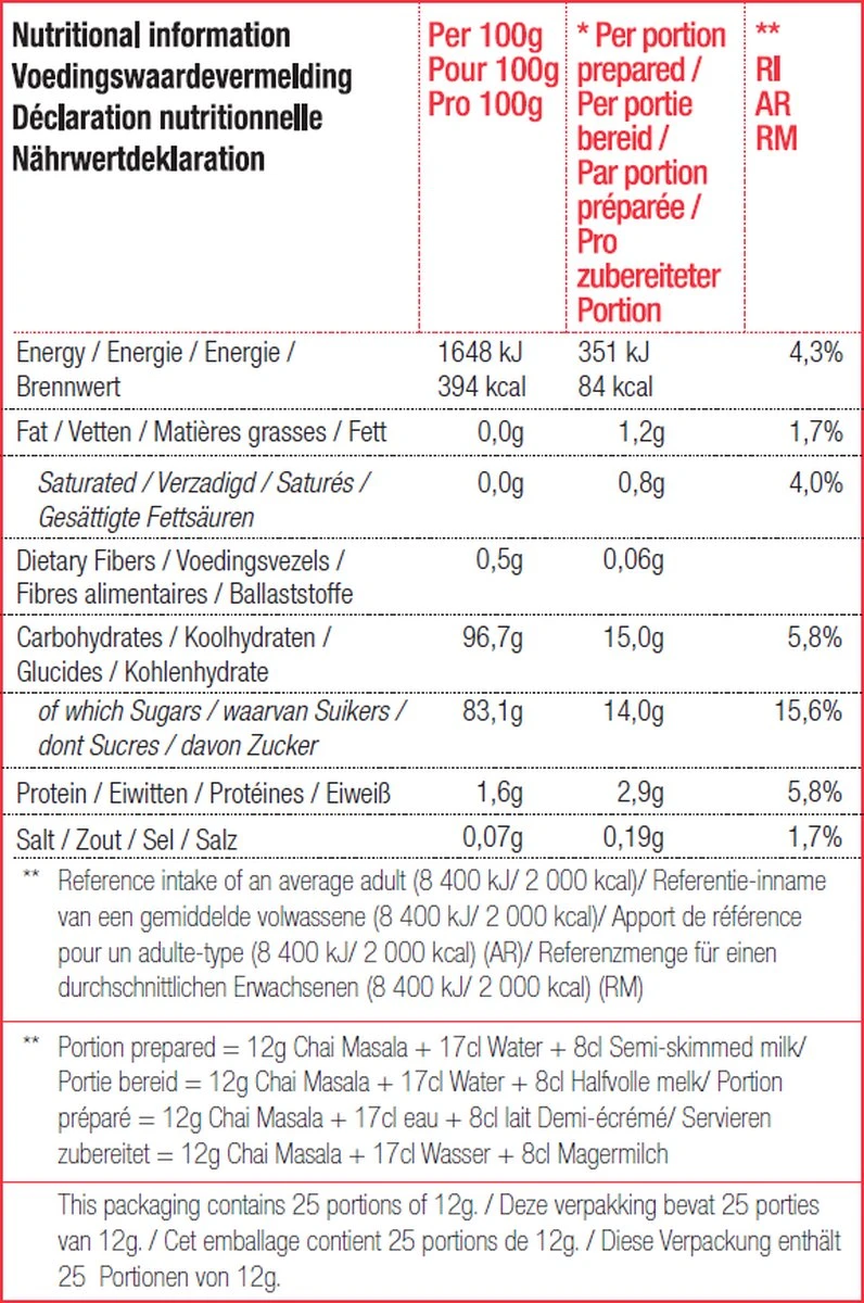 CHALO Prijswinnende Masala Chai Latte - Indische Vegan Chai - Zwarte Assam Thee - 25 Porties/ 300GR 8 CHALO Prijswinnende Masala Chai Latte - Indische Vegan Chai - Zwarte Assam Thee - 25 Porties/ 300GR - Afbeelding 6