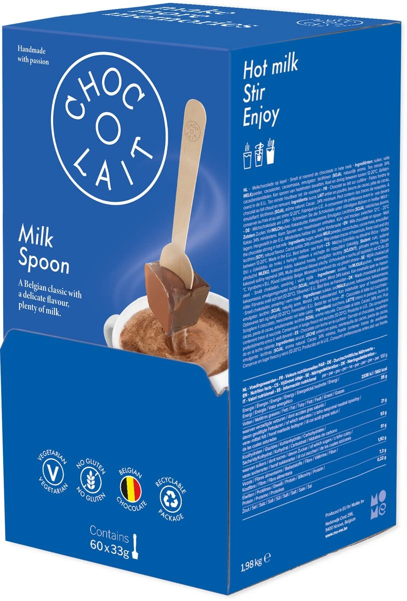 MoMe Spoon Milk - Warme Chocolademelk Lepels - 60 Stuks 6 MoMe Spoon Milk - Warme Chocolademelk Lepels - 60 Stuks - Afbeelding 4