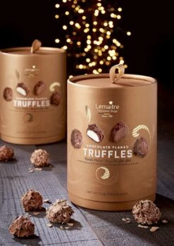 Lemaître Chocolatier - Geschenkverpakking Truffels - Vanille Roomboter & Caramel Zeezout - 500g - Chocolade Cadeau -Veilige Voedselwinkel 848x1200