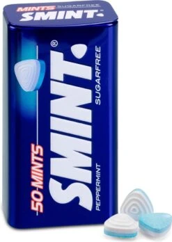 Smint XL Peppermint Pepermunt Snoep - Verfrissing - Suikervrij - 12 Blikjes -Veilige Voedselwinkel 851x1200