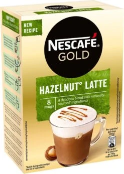 Nescafé Gold Hazelnoot Latte Oploskoffie - 6 Doosjes à 8 Zakjes -Veilige Voedselwinkel 855x1200 1