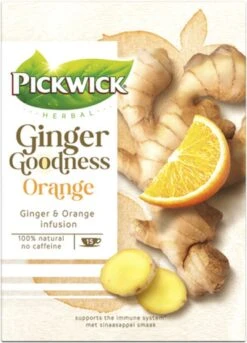 Pickwick Kruidenthee Ginger Goodness Orange - 4 X 15 Theezakjes 10 Pickwick Kruidenthee Ginger Goodness Orange - 4 X 15 Theezakjes -Veilige Voedselwinkel 864x1200 2