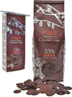 Pure / Donkere Chocolade 55% - Smeltchocolade Druppels / Chips - 1 Kg