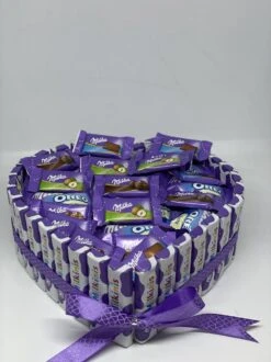 Milka Chocolade Hart - Kerstcadeau - Valentijn Cadeau - Valentijn Cadeau Voor Haar - Valentijnsdag - Moederdag - Liefde - Geschenkset - Geschenk Hart