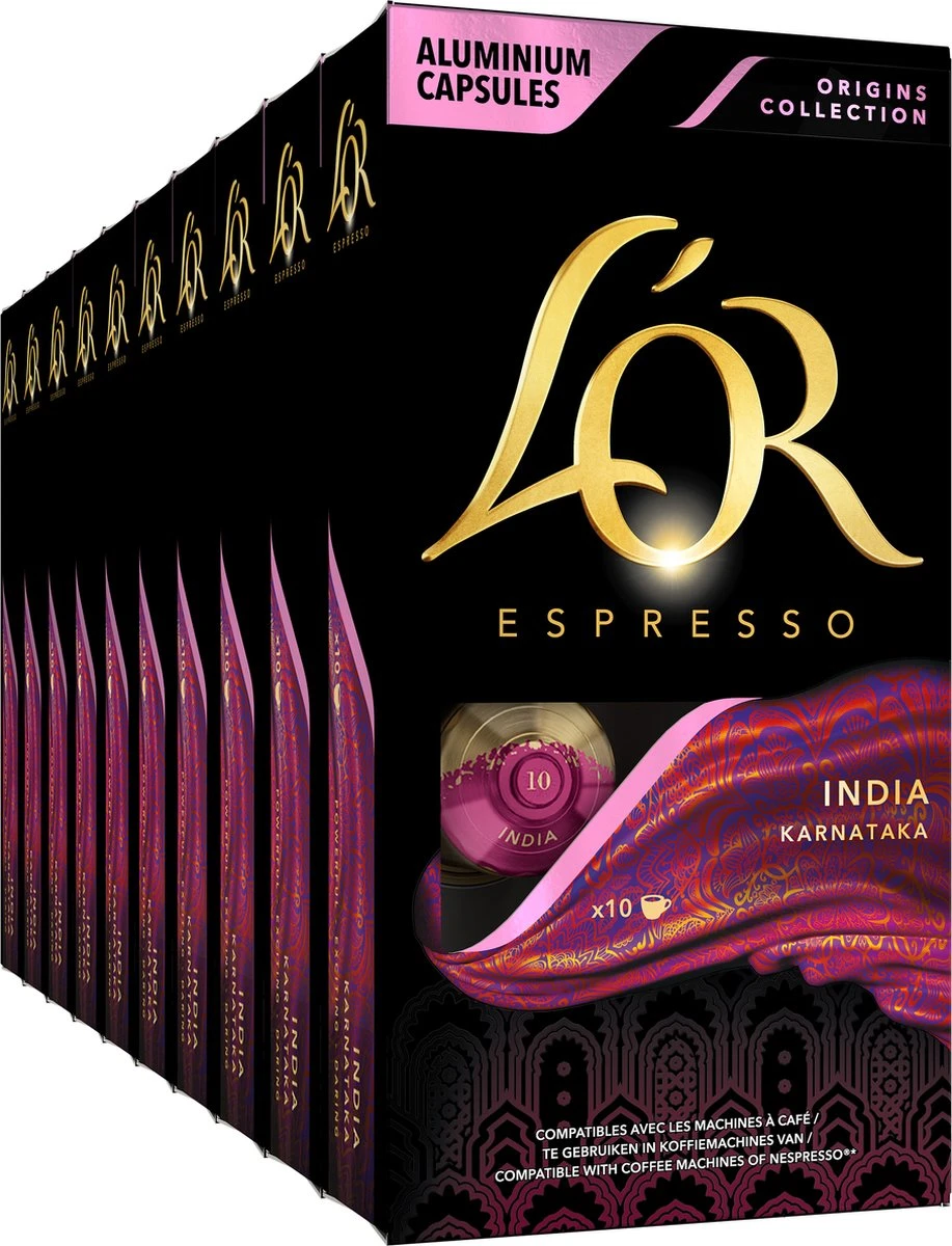 L'OR Espresso Origins India (10) - 10 X 10 Koffiecups 3 L'OR Espresso Origins India (10) - 10 X 10 Koffiecups