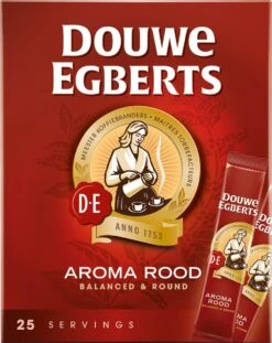 Douwe Egberts Aroma Rood Sticks Oploskoffie - 6 X 25 Zakjes -Veilige Voedselwinkel 954x1200 1