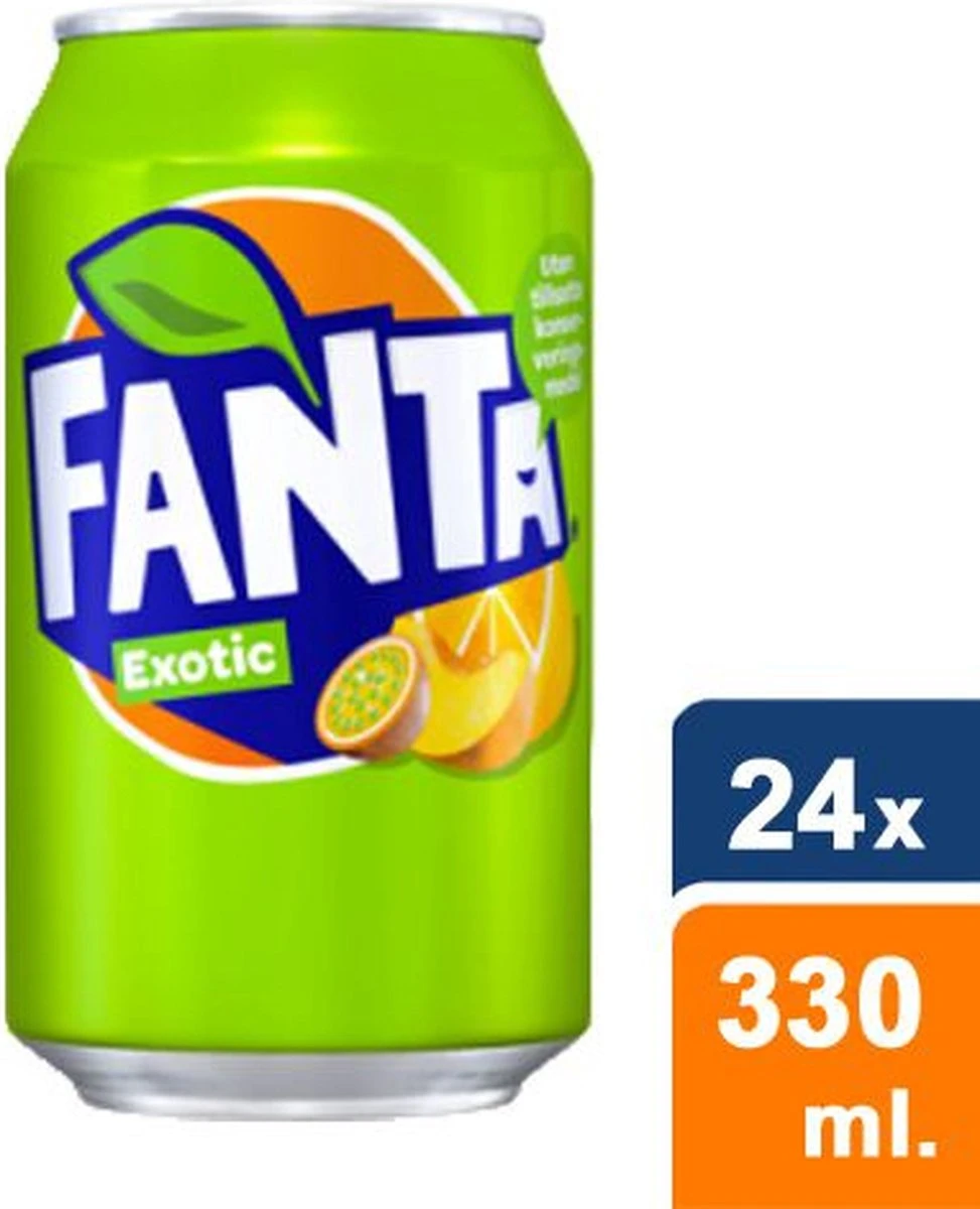 Fanta Exotic Blikjes 33cl Tray 24 Stuks Frisdrank 6 Fanta Exotic Blikjes 33cl Tray 24 Stuks Frisdrank - Afbeelding 4