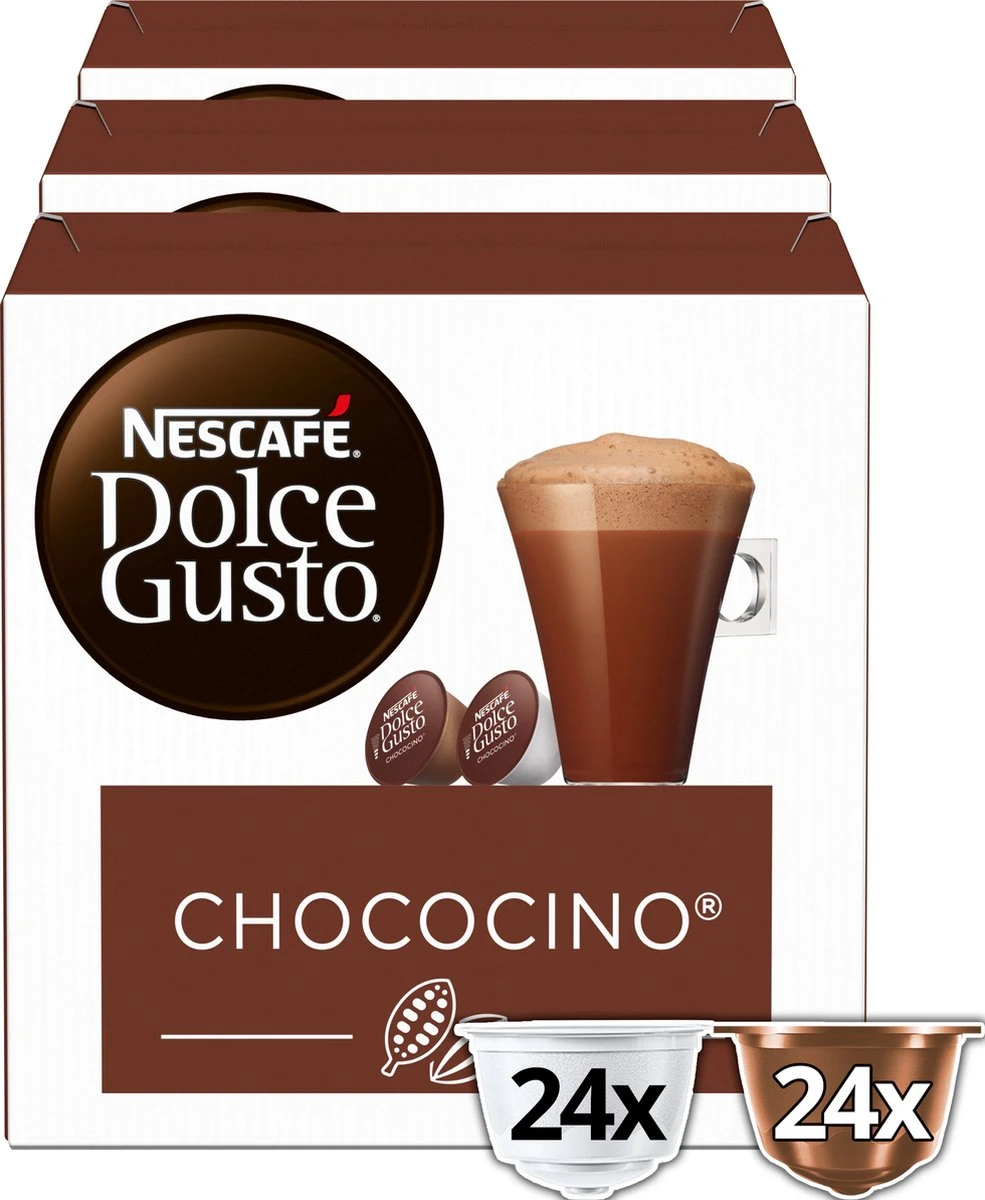 Nescafé Dolce Gusto Chococino Capsules - Chocolademelk - 48 Cups 3 Nescafé Dolce Gusto Chococino Capsules - Chocolademelk - 48 Cups
